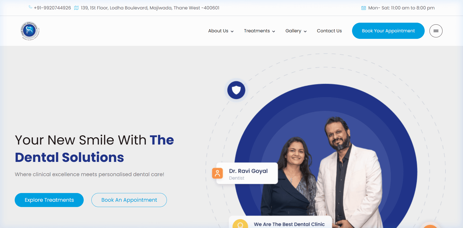 Screenshot of the The Dental Solutions website